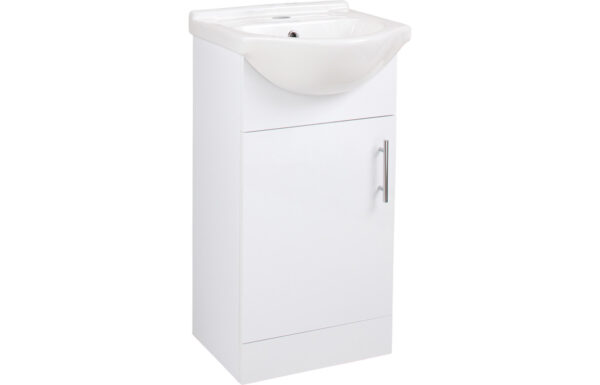 Austin 450mm Basin Unit & Basin - White Gloss