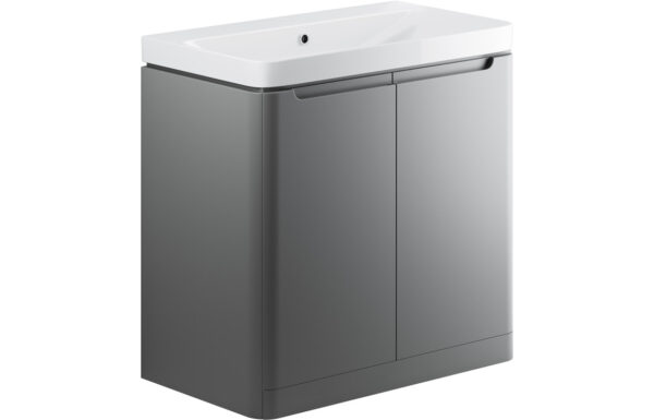Dallas 805mm 2 Door Floor Standing Basin Unit - Matt Grey