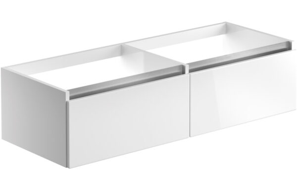 Florida 1200mm Wall Hung Basin Unit Run (No Top) - White Gloss