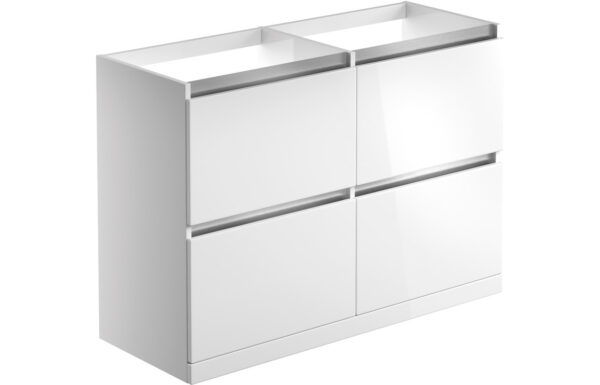 Florida 1200mm Floor Standing Basin Unit Run (No Top) - White Gloss