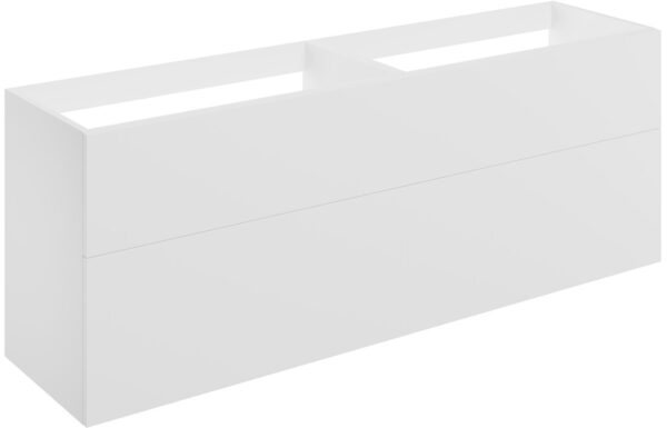 Oregon 1180mm Wall Hung 4 Drawer Basin Unit (No Top) - Matt White