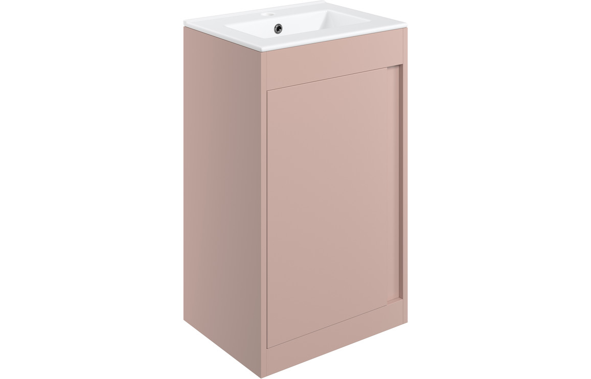 Dakota 510mm Floor Standing Unit Inc. Basin - Matt Antique Rose