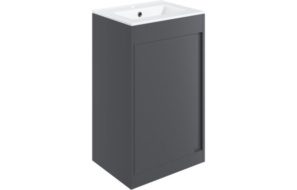 Dakota 510mm Floor Standing Unit Inc. Basin - Matt Graphite Grey