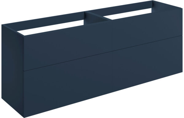 Oregon 1180mm Wall Hung 4 Drawer Basin Unit (No Top) - Matt Deep Blue
