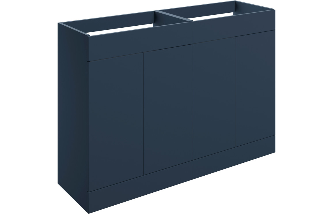 Oregon 1180mm Floor Standing 4 Door Basin Unit (No Top) - Matt Deep Blue