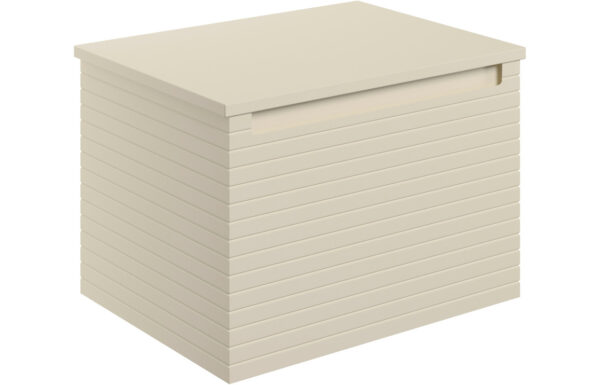 Wyoming 610mm Wall Hung 1 Drawer Basin Unit & Worktop - Matt Cotton