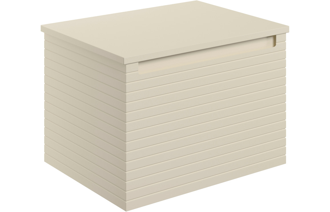 Wyoming 610mm Wall Hung 1 Drawer Basin Unit & Worktop - Matt Cotton