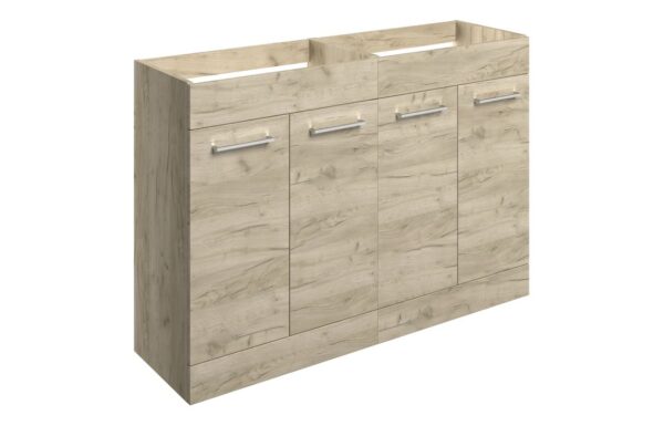 Iowa 1180mm Floor Standing 2 Door Basin Unit Run (No Top) - Oak
