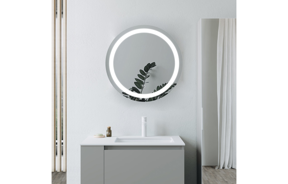 Madoes 600mm Round Front-Lit LED Mirror - Image 3