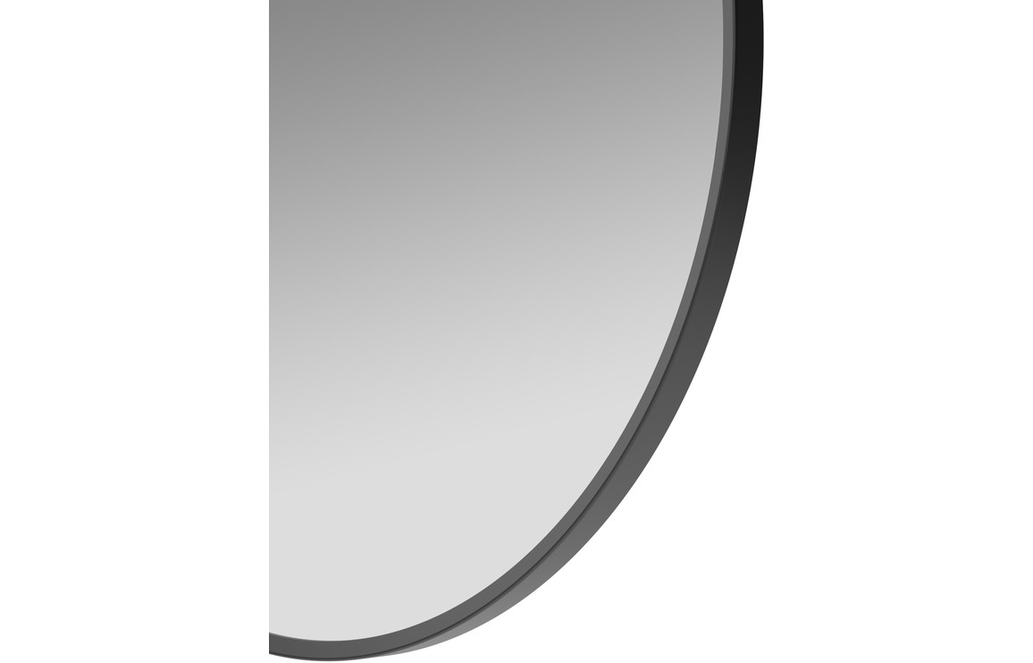 Dyce 600mm Round Mirror - Matt Black - Image 2