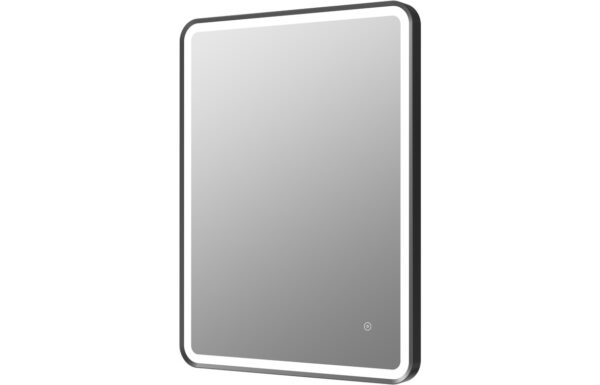 Houston 600mm Rectangle Front-Lit LED Mirror - Matt Black