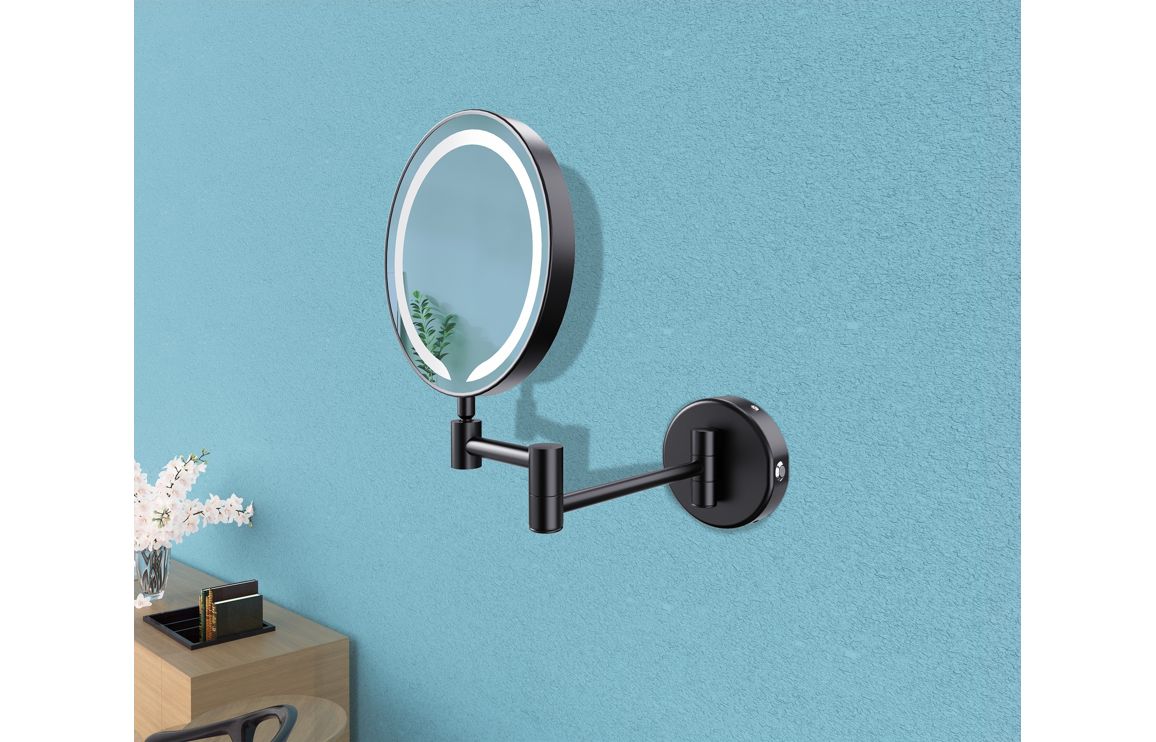 Inchture Round LED Cosmetic Mirror - Black - Image 2