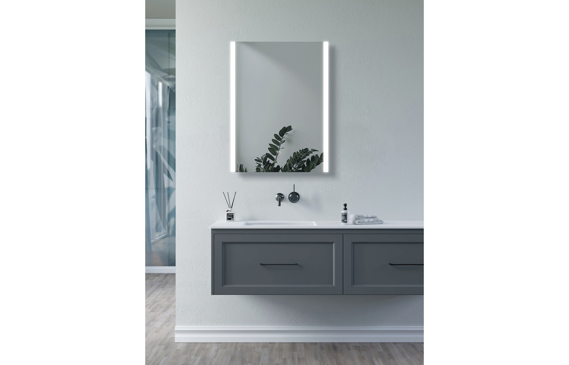 Avoch 500x700mm Rectangle Front-Lit LED Mirror - Image 3