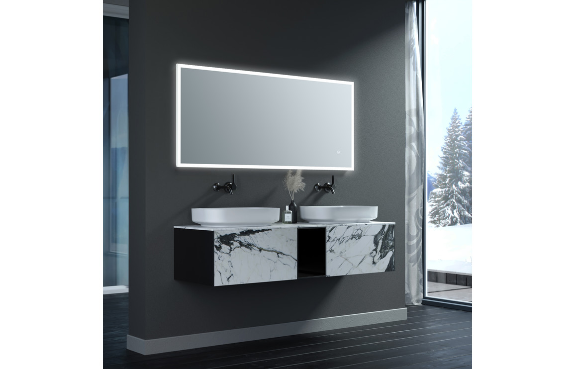 Roslin 600x1200mm Rectangle Edge-Lit LED Mirror - Image 3