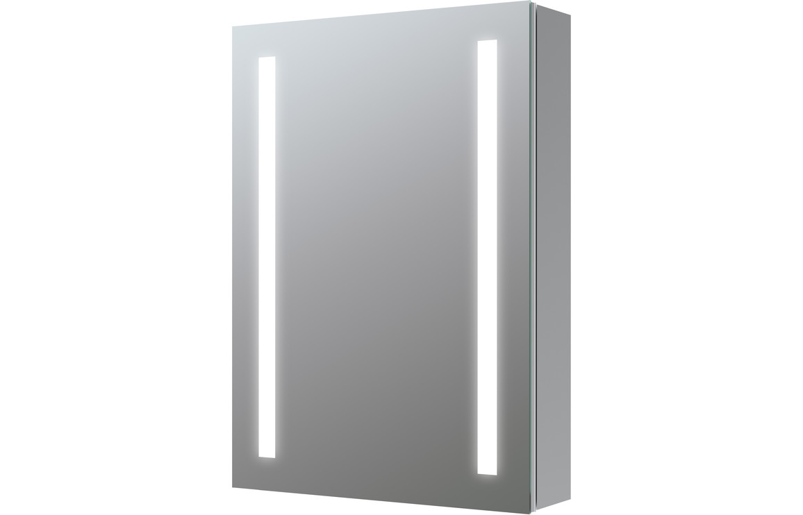Portree 500mm 1 Door Front-Lit LED Mirror Cabinet
