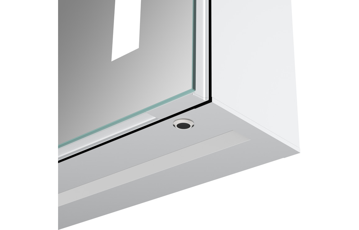 Portree 500mm 1 Door Front-Lit LED Mirror Cabinet - Image 3