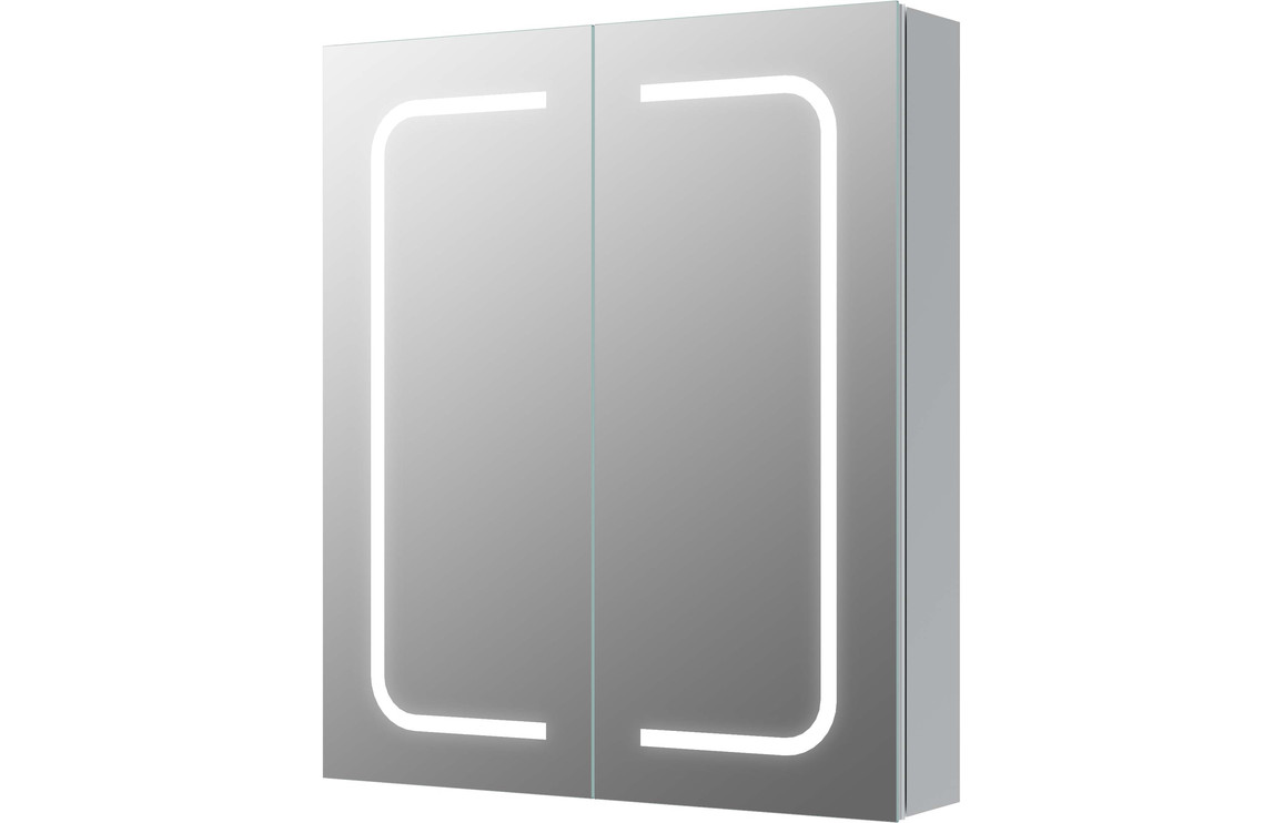 Linwood 600mm 2 Door Front-Lit LED Mirror Cabinet