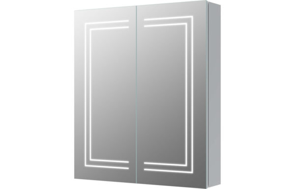 Alva 600mm 2 Door Front-Lit LED Mirror Cabinet