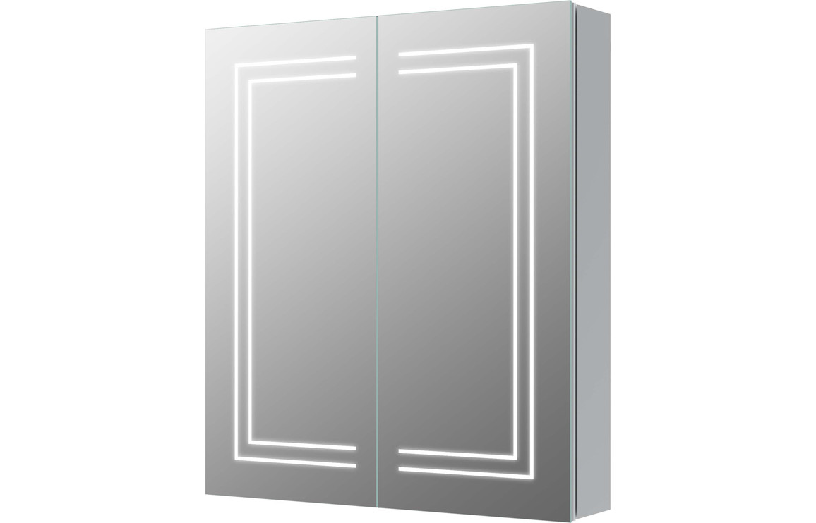 Alva 600mm 2 Door Front-Lit LED Mirror Cabinet