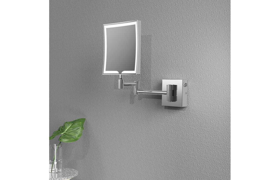Inchture Square LED Cosmetic Mirror - Chrome - Image 2