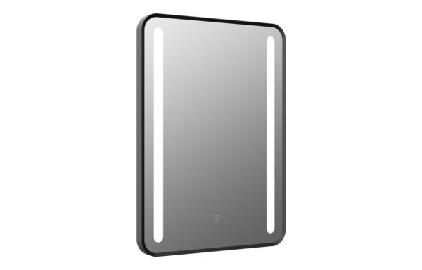 Errol 500x700mm Rounded Front-Lit LED Mirror - Black