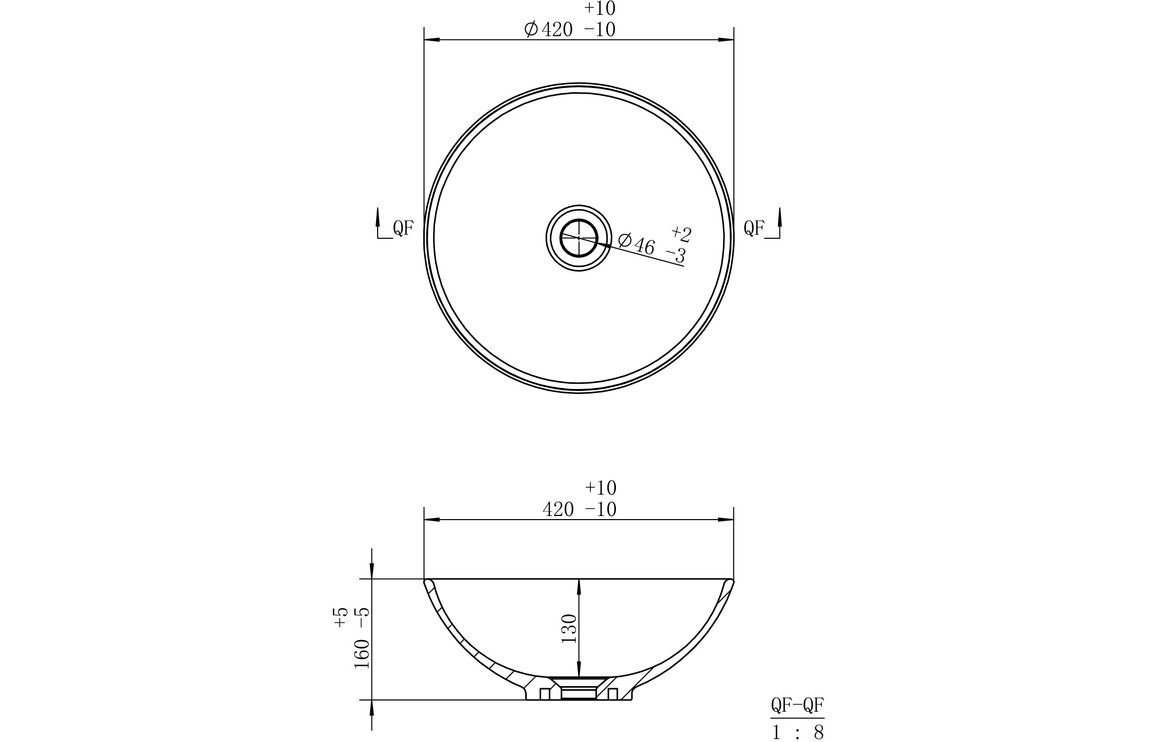 Eoin 410mm Round Washbowl - Image 4