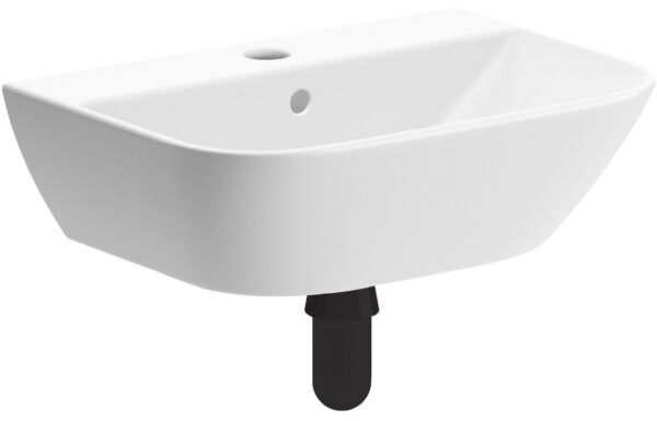 Etive Mor 450x320mm 1TH Cloakroom Basin & Black Bottle Trap