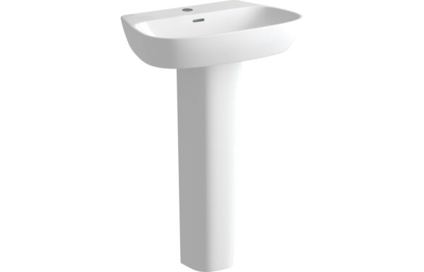 Donich 600x400mm 1TH Basin & Full Pedestal