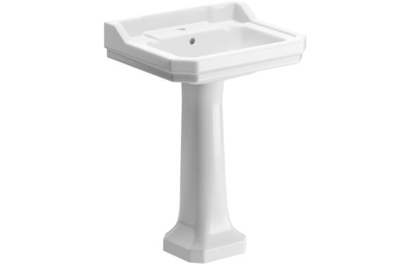 Lair 600x500mm 1TH Basin & Full Pedestal