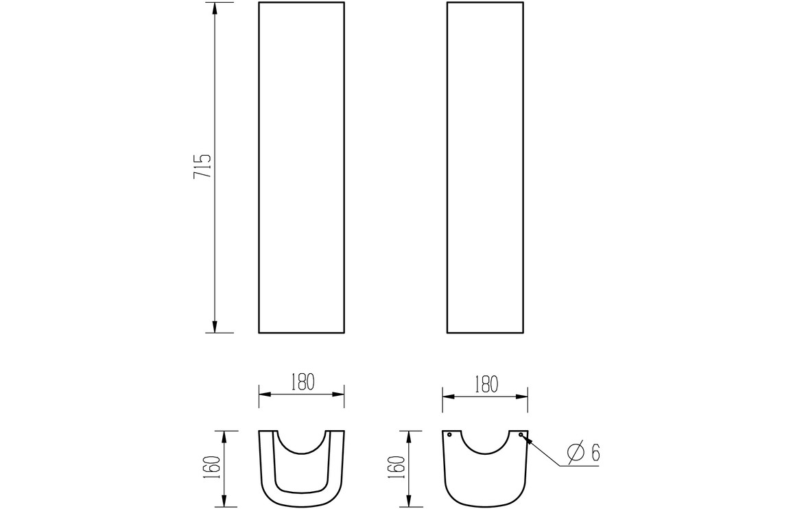 Merrick 450x400mm 1TH Basin & Full Pedestal - Image 6