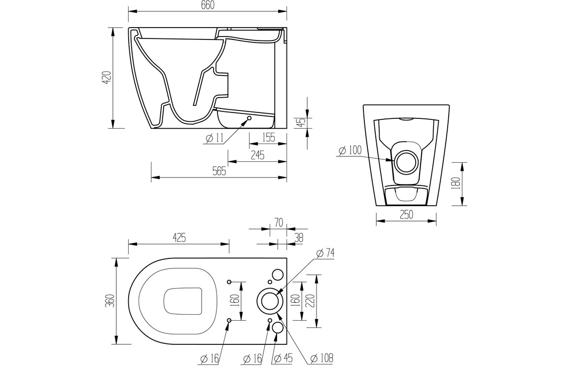 Bannoch Close Coupled Fully Shrouded WC & Soft Close Seat - Image 3
