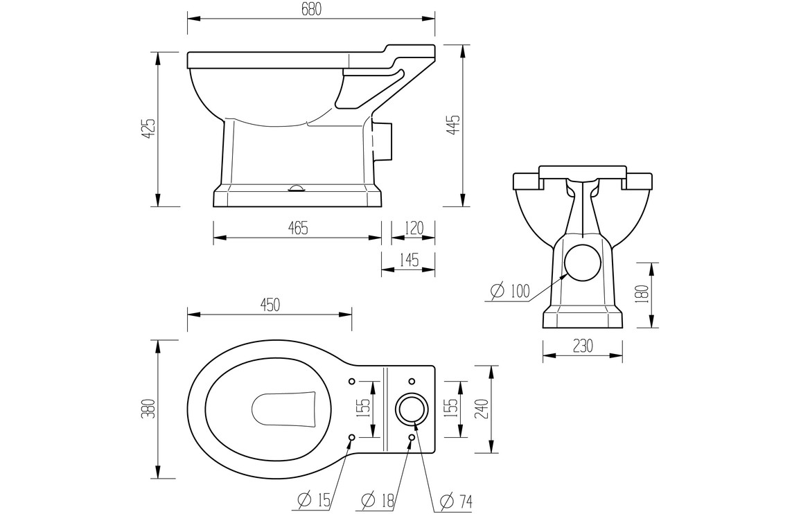 Lair Close Coupled WC & Soft Close Seat - Image 6