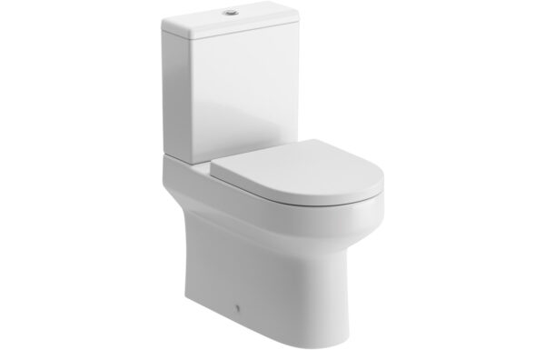 Nevis Rimless Close Coupled Fully Shrouded WC & Soft Close Seat