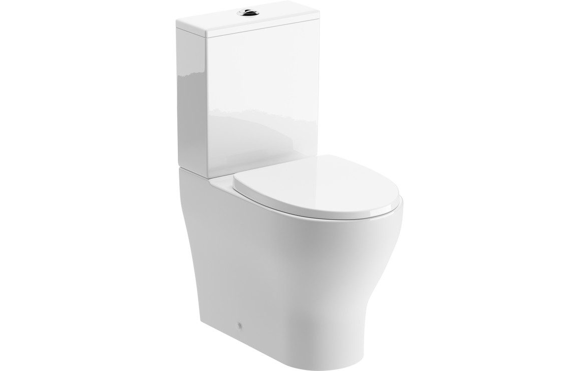 Cairn Rimless Short Projection Close Coupled Fully Shrouded WC & Soft Close Seat