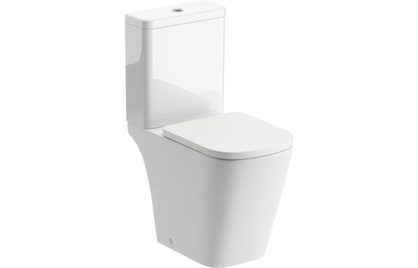 Donich Rimless Close Coupled Open Back Comfort Height WC & Soft Close Seat