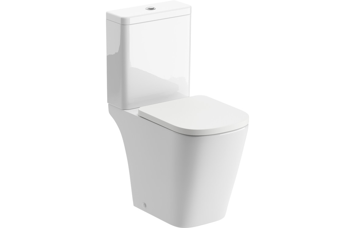Donich Rimless Close Coupled Open Back Comfort Height WC & Soft Close Seat