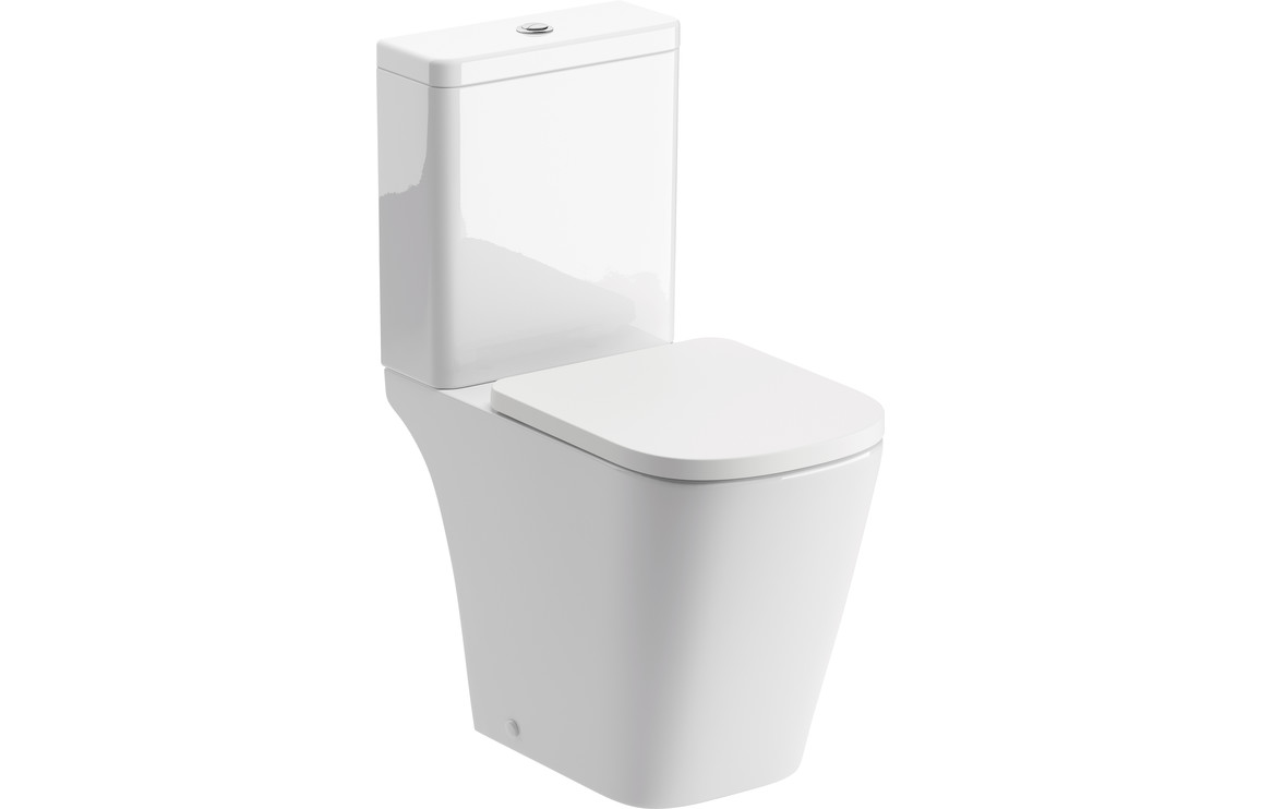 Donich Rimless Close Coupled Open Back Short Projection WC & Soft Close Seat
