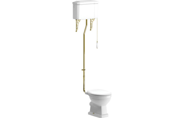 Lair High Level WC & Soft Close Seat w/Br.Brass Finishes