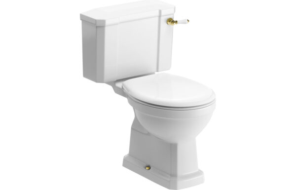 Lair Close Coupled WC & Soft Close Seat w/Br.Brass Finishes