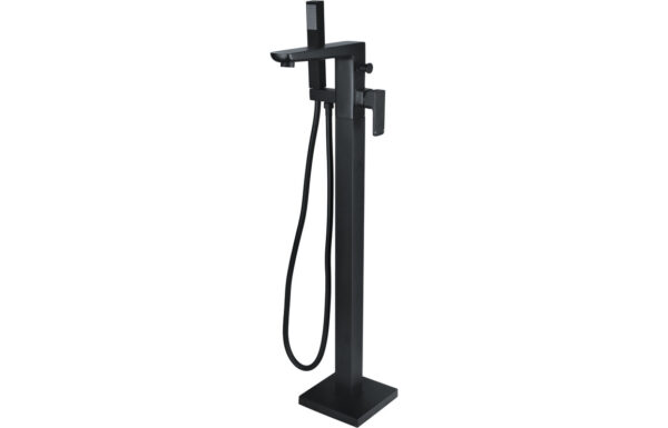 Kagera Floor Standing Bath/Shower Mixer - Matt Black