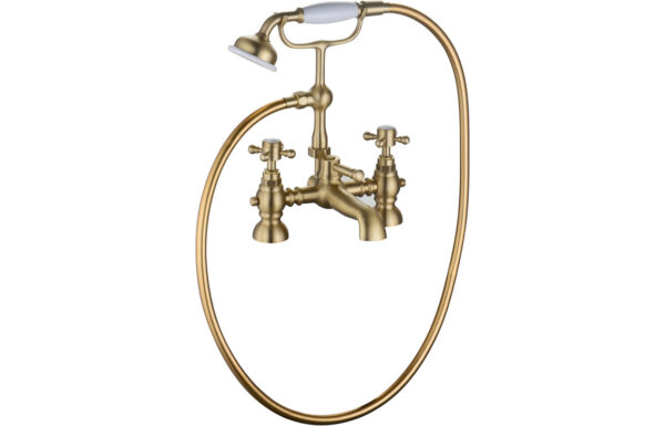 Foyers Bath/Shower Mixer & Shower Kit - Brushed Brass