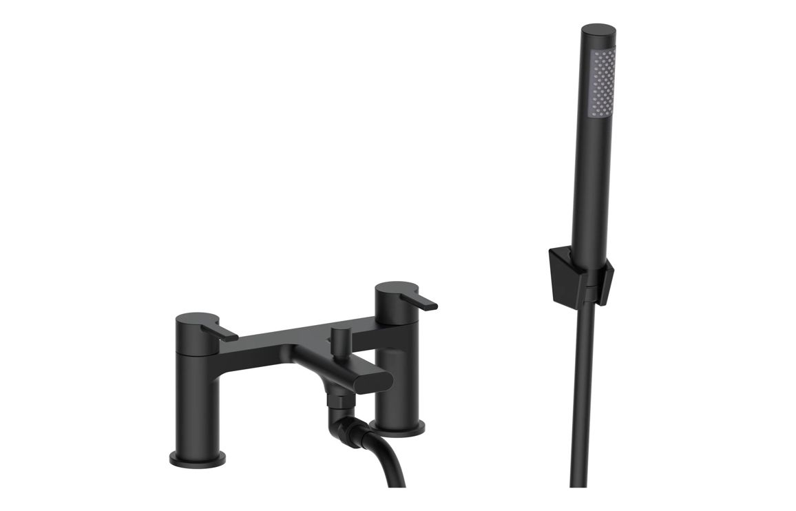 Milan Bath/Shower Mixer - Matt Black