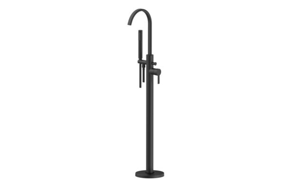 Milan Floor Standing Bath/Shower Mixer - Matt Black