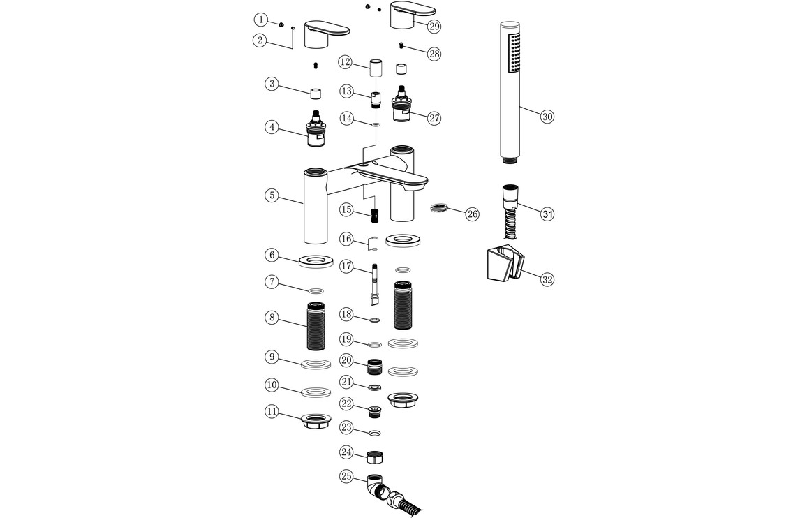 Ka Bath/Shower Mixer - Chrome - Image 2