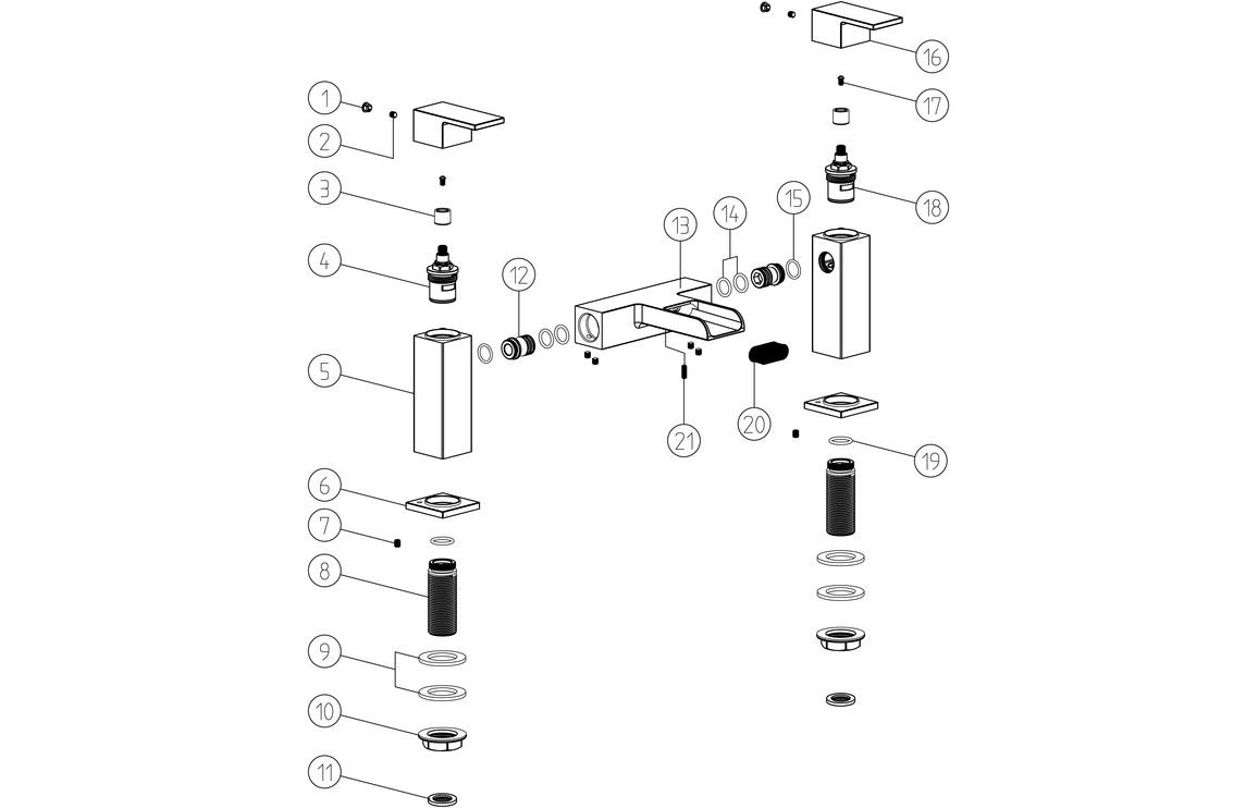 Agaya Bath Filler - Chrome - Image 2