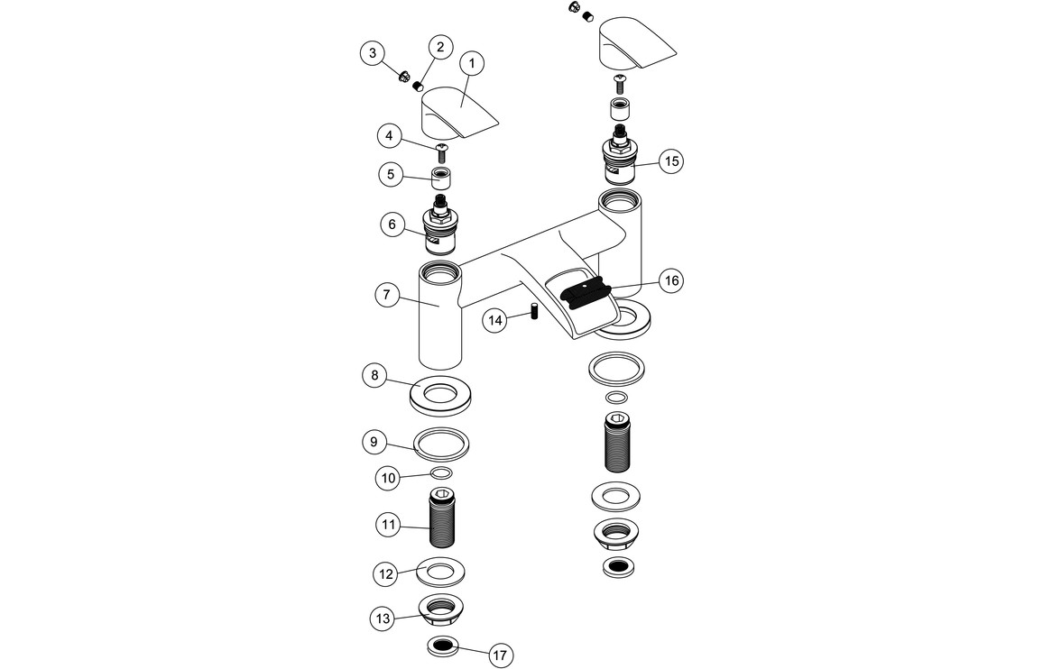 Triberg Bath Filler - Chrome - Image 2