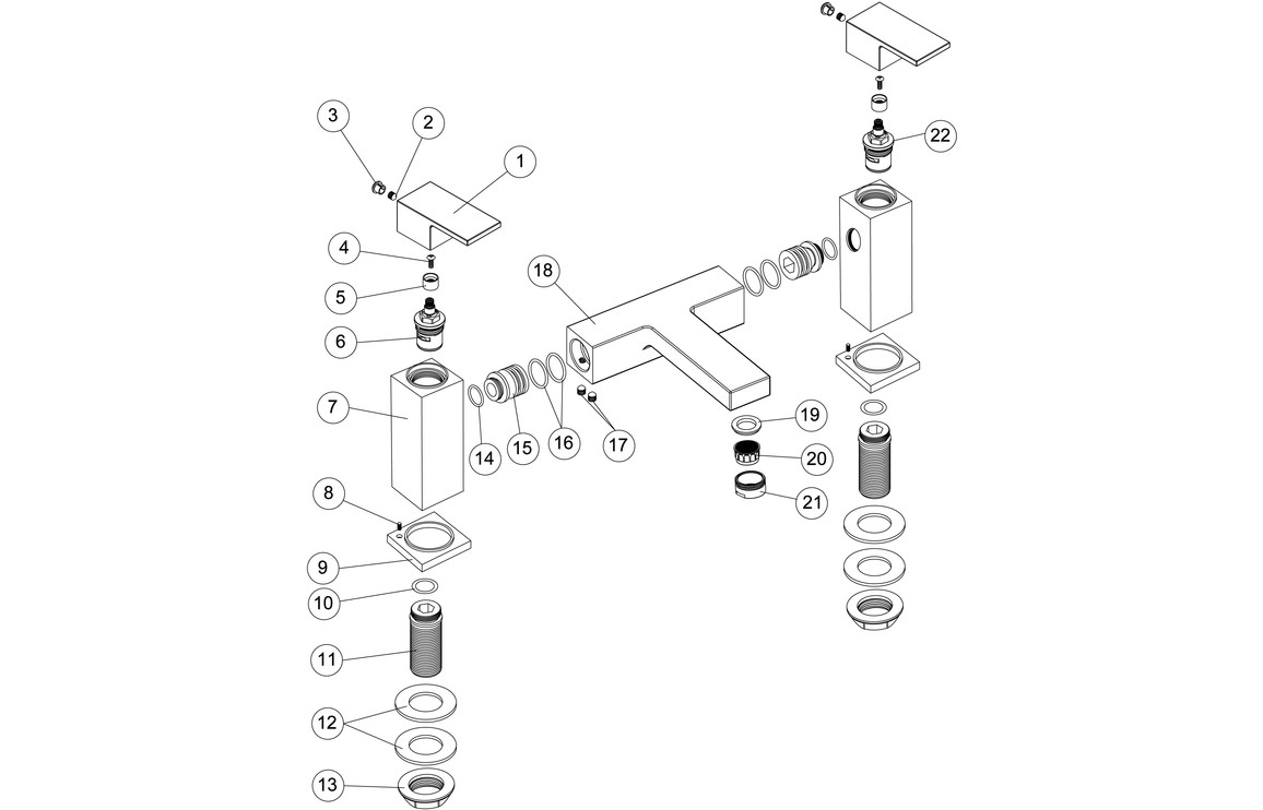 Trenton Bath Filler - Chrome - Image 2