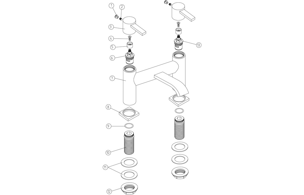 Forio Bath Filler - Chrome - Image 2