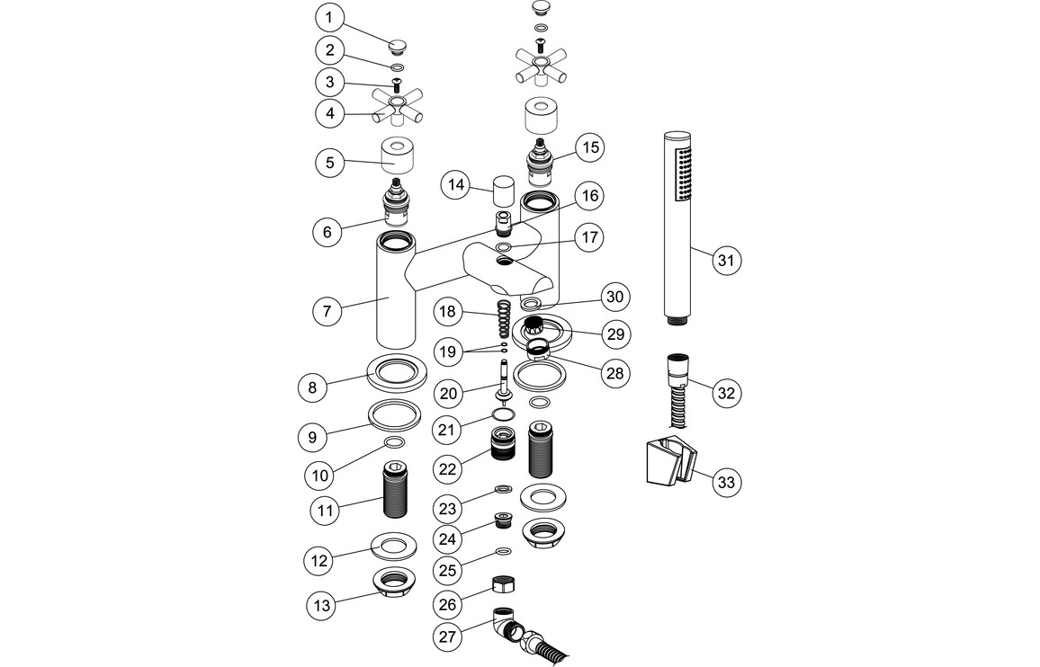 Mae Bath/Shower Mixer - Chrome - Image 2
