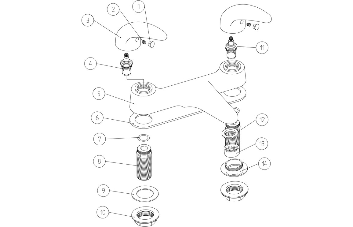 Devon Low Pressure Bath Filler - Chrome - Image 2